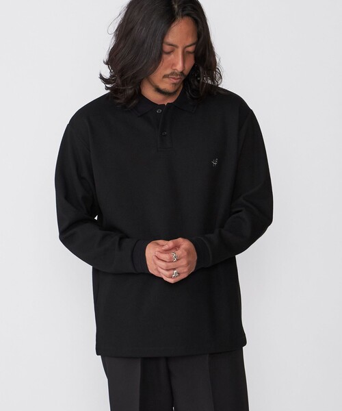 SHIPS（シップス）の「【WEB限定】SHIPS: ワンポイント ロゴ バーズアイ ロングスリーブ ポロシャツ（ポロシャツ・メンズ・オリーブ/ブラック/ネイビー/グレー/ダークブルー・X-LARGE/LARGE/SMALL/MEDIUM）」の21枚目の写真