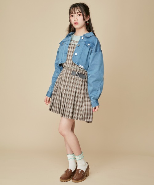JENNI（ジェニィ）の「ダブルメローリブクルーソックス（ソックス/靴下・キッズ・オフホワイト/サックスブルー/ラベンダー・22-24cm/19-21cm）」の4枚目の写真