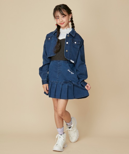 JENNI（ジェニィ）の「ダブルメローリブクルーソックス（ソックス/靴下・キッズ・オフホワイト/サックスブルー/ラベンダー・22-24cm/19-21cm）」の11枚目の写真
