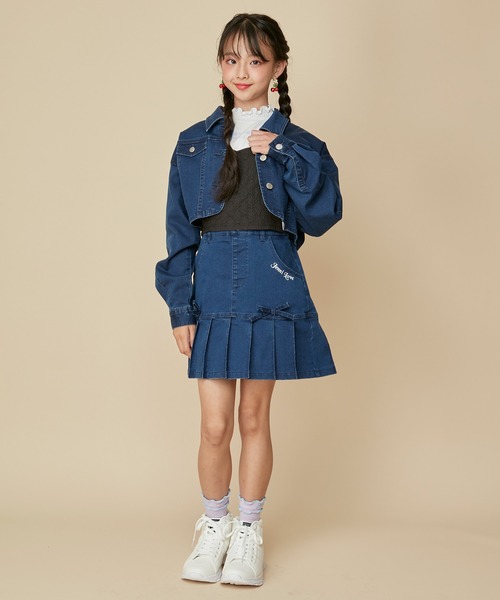 JENNI（ジェニィ）の「ダブルメローリブクルーソックス（ソックス/靴下・キッズ・オフホワイト/サックスブルー/ラベンダー・22-24cm/19-21cm）」の12枚目の写真
