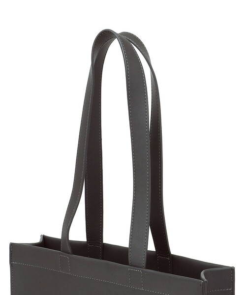 SHIPS any（シップス エニィ）の「SHIPS any: スクエア フェイクレザー トートバッグ（トートバッグ・メンズ・ダークグレー/ブラック・0）」の12枚目の写真