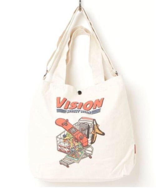 VISION STREET WEAR(ヴィジョンストリートウェア)の「【VISION】VISION 帆布プリント 2Way トート(ST)(トートバッグ・メンズ・その他2/その他4/その他3/その他1・FREE)」の2枚目の写真