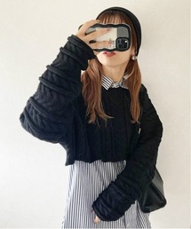 Meli rich | クロップド丈ケーブルニット(ニット/セーター)