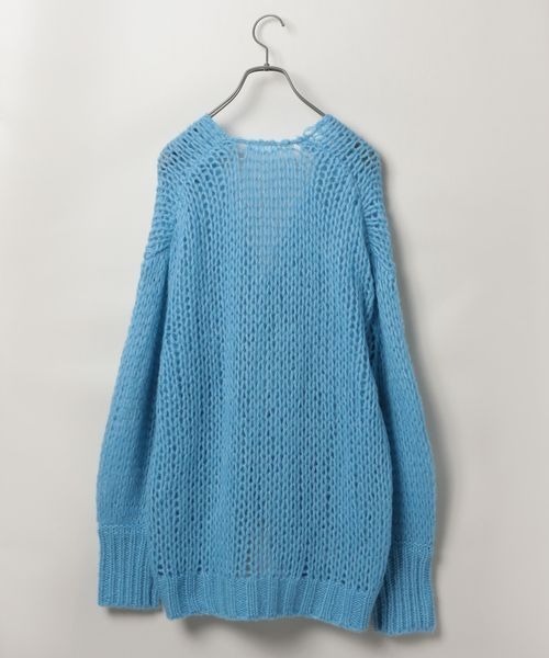 JEANASIS（ジーナシス）の「2GモヘアVカーディガン/ 983814（カーディガン/ボレロ・レディース・レッド/チャコールグレー/ライトブルー/オフホワイト・FREE）」の10枚目の写真