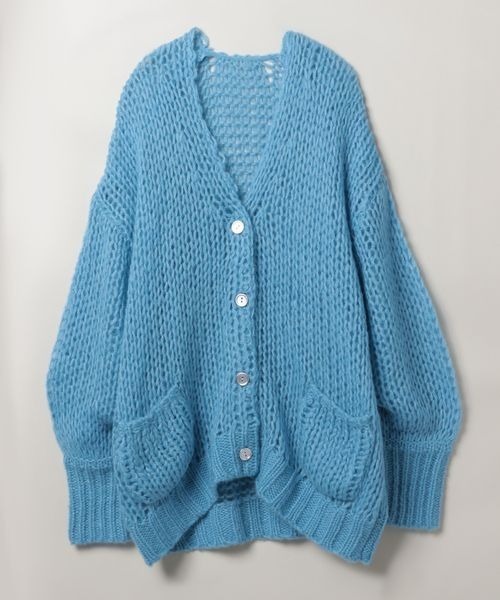 JEANASIS（ジーナシス）の「2GモヘアVカーディガン/ 983814（カーディガン/ボレロ・レディース・レッド/チャコールグレー/ライトブルー/オフホワイト・FREE）」の9枚目の写真