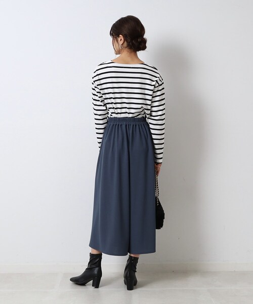 DRESKIP（ドレスキップ）の「◆【無地/ボーダー】コットン ゆったりロンT（Tシャツ/カットソー・レディース・ベージュ系2/ナチュラル/アイボリー/キャメル/ブラック/ホワイト系5・03/02/04）」の13枚目の写真