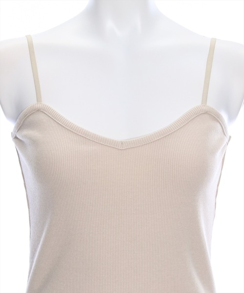 clear（クリア）の「リブキャミソール [着回し力抜群 大人 カジュアル]≪2024AW≫（キャミソール・レディース・ブラック/ベージュ/オフホワイト/ピンク・F）」の9枚目の写真