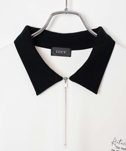 LUCY(ルーシー)の「LUCY/ドルマンハーフジッププルオーバー(スウェット・メンズ・ブルー/ホワイト・LARGE/MEDIUM)」の19枚目の写真
