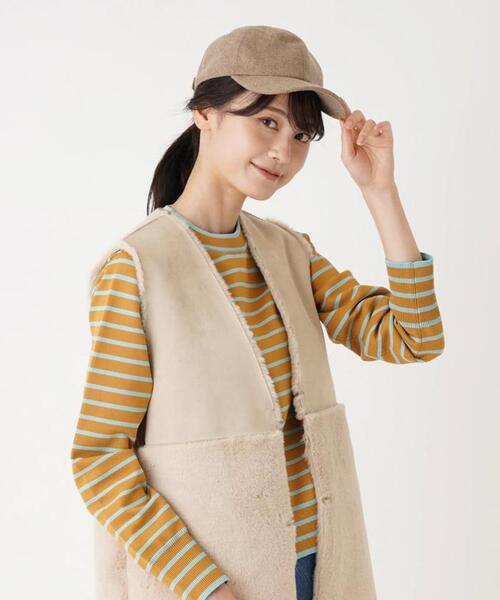 en recre（アンレクレ）の「【Benelli Montacone】キャップ（キャップ・レディース・ダークネイビー/Beige・FREE）」の12枚目の写真