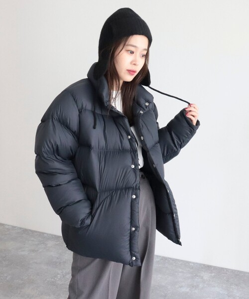 fredy emue（フレディエミュ）の「もちふわニットパイロットワッチ（ニットキャップ/ビーニー・レディース・ブラック/アイボリー/ラベンダー・FREE）」の7枚目の写真