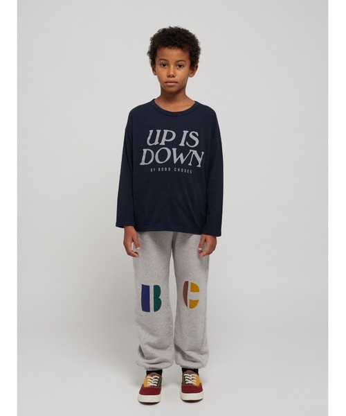 BOBO CHOSES(ボボショーズ)の「Up Is Down long sleeve T-shirt(Tシャツ/カットソー・キッズ・ネイビー・8-9y/10-11y/2-3Y/4-5Y/6-7y/12-13y)」の2枚目の写真