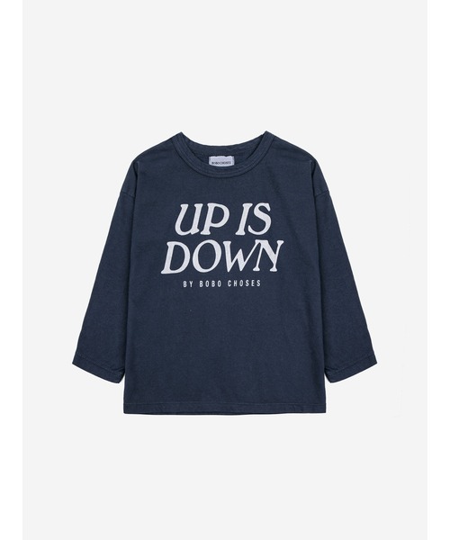 BOBO CHOSES(ボボショーズ)の「Up Is Down long sleeve T-shirt(Tシャツ/カットソー・キッズ・ネイビー・8-9y/10-11y/2-3Y/4-5Y/6-7y/12-13y)」の5枚目の写真