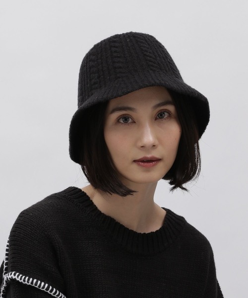 LAKOLE（ラコレ）の「ケーブルニットベルハット / 980303（ハット・レディース・オフホワイト/グレー/ブラック・FREE）」の3枚目の写真