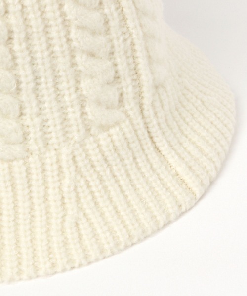 LAKOLE（ラコレ）の「ケーブルニットベルハット / 980303（ハット・レディース・オフホワイト/グレー/ブラック・FREE）」の9枚目の写真