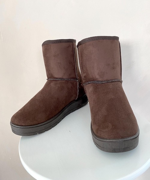 SOROTTO（ソロット）の「厚底ムートンブーツ（ブーツ・レディース・ダークブラウン/ベージュ/ブラック・L/S/M/LL）」の7枚目の写真