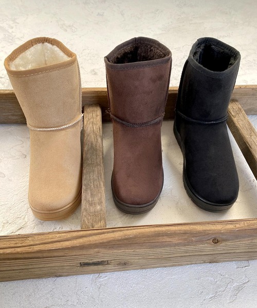 SOROTTO（ソロット）の「厚底ムートンブーツ（ブーツ・レディース・ダークブラウン/ベージュ/ブラック・L/S/M/LL）」の10枚目の写真