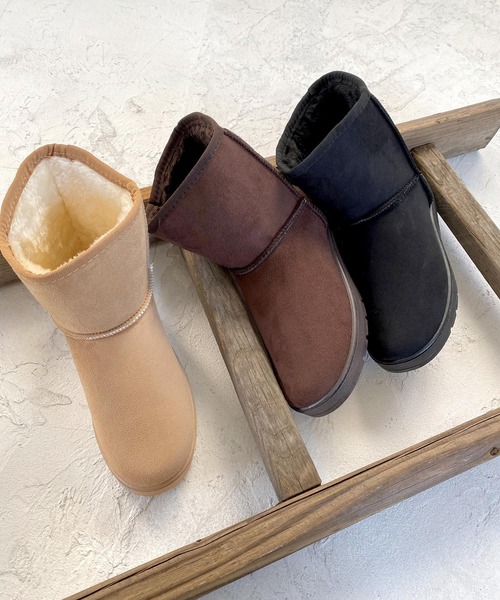 SOROTTO（ソロット）の「厚底ムートンブーツ（ブーツ・レディース・ダークブラウン/ベージュ/ブラック・L/S/M/LL）」の11枚目の写真