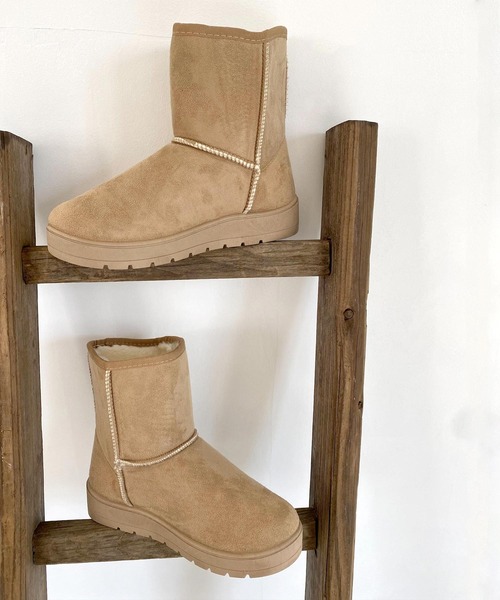 SOROTTO（ソロット）の「厚底ムートンブーツ（ブーツ・レディース・ダークブラウン/ベージュ/ブラック・L/S/M/LL）」の9枚目の写真