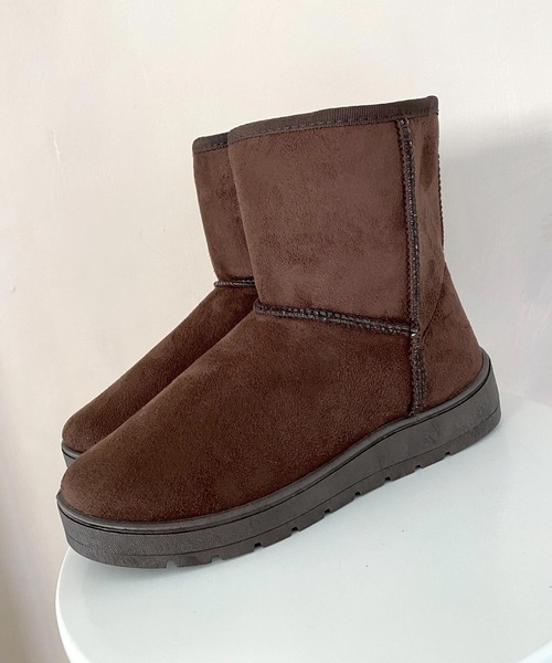 SOROTTO（ソロット）の「厚底ムートンブーツ（ブーツ・レディース・ダークブラウン/ベージュ/ブラック・L/S/M/LL）」の12枚目の写真