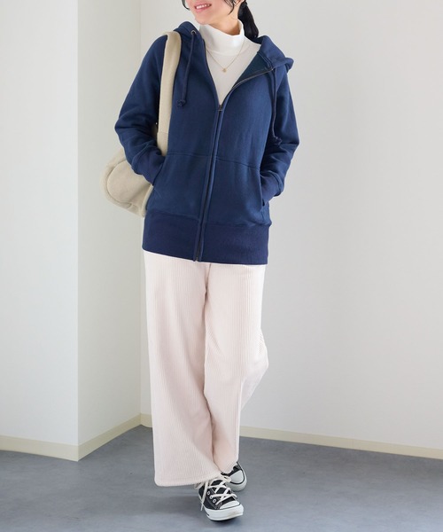 ETERNITY SELECT（エタニティ セレクト）の「【ZOZO限定カラー】あたたか裏起毛 ワイドパンツ　［レディース］（その他パンツ・レディース・チャコールグレー/ブラック/カーキ/ライトベージュ/アイボリー・M/L）」の22枚目の写真