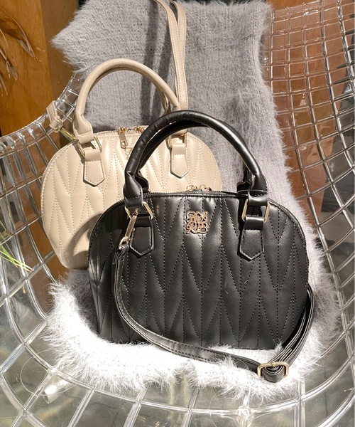 one wayザッカ（ワンウェイザッカ）の「キルティング２WAYボストン（ボストンバッグ・レディース・アイボリー/ピンク/ブラック/グレー・FREE）」の11枚目の写真