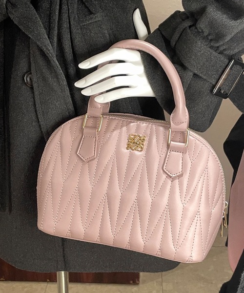 one wayザッカ（ワンウェイザッカ）の「キルティング２WAYボストン（ボストンバッグ・レディース・アイボリー/ピンク/ブラック/グレー・FREE）」の7枚目の写真