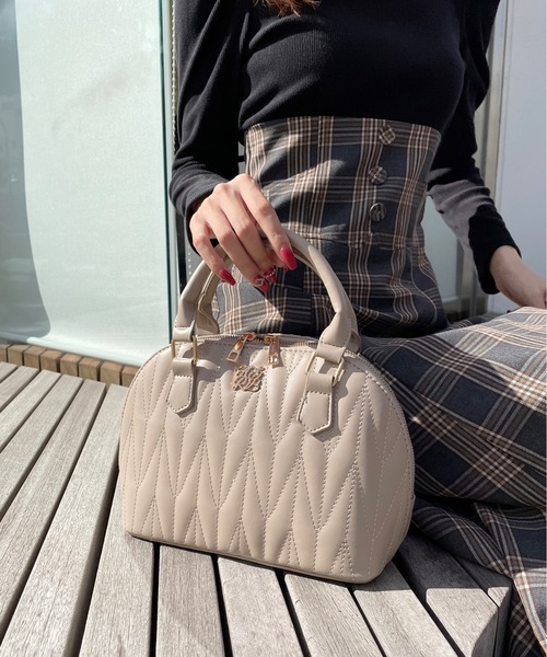 one wayザッカ（ワンウェイザッカ）の「キルティング２WAYボストン（ボストンバッグ・レディース・アイボリー/ピンク/ブラック/グレー・FREE）」の21枚目の写真