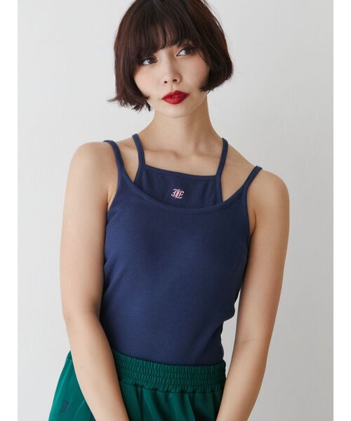 jouetie（ジュエティ）の「レイヤードキャミソール（キャミソール・レディース・ピンク/ブラック/オフホワイト/レッド/ネイビー・MEDIUM）」の9枚目の写真