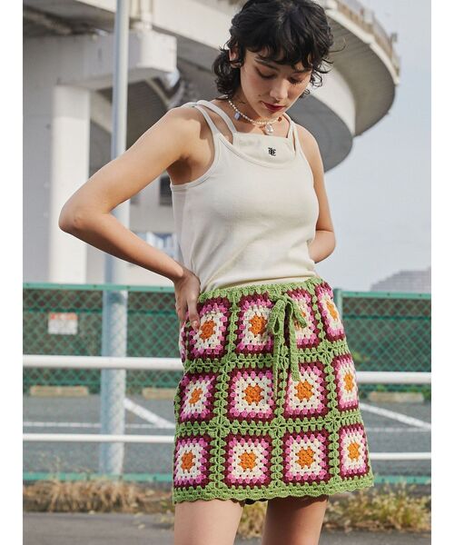 jouetie（ジュエティ）の「レイヤードキャミソール（キャミソール・レディース・ピンク/ブラック/オフホワイト/レッド/ネイビー・MEDIUM）」の16枚目の写真