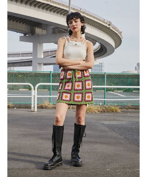 jouetie（ジュエティ）の「レイヤードキャミソール（キャミソール・レディース・ピンク/ブラック/オフホワイト/レッド/ネイビー・MEDIUM）」の18枚目の写真