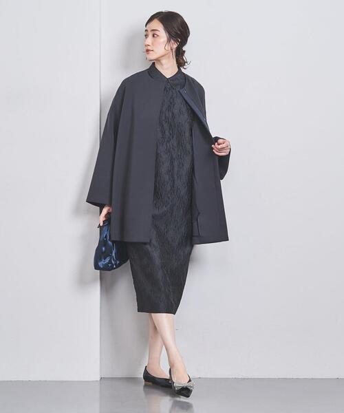 【美品】UNITED ARROWS ツートーン ジャカード ワンピース UNITED ARROWS（ユナイテッドアローズ）の「ツートーン ジャカード