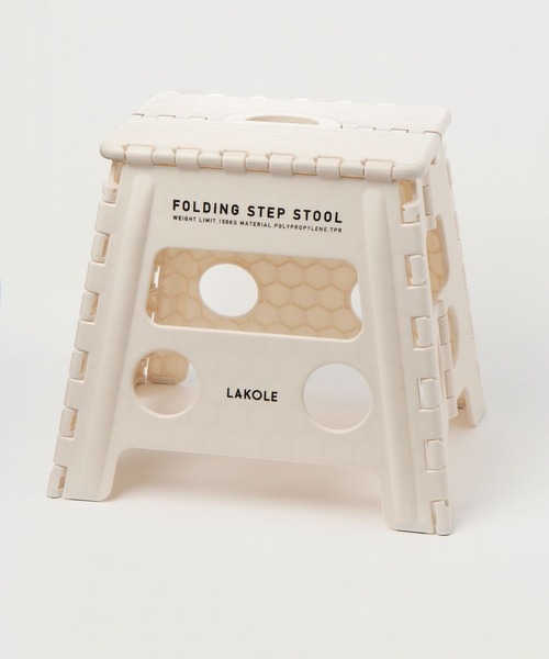 LAKOLE（ラコレ）の「ステップスツール(32cm) / 989346（インテリア雑貨・レディース・アイボリー/チャコール・FREE）」の2枚目の写真