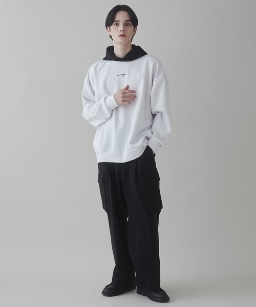 LUCY(ルーシー)の「LUCY/AIRFUNCTION刺繍プルパーカー(パーカー・メンズ・ブラック/ダークグレー/ホワイト・LARGE/MEDIUM)」の10枚目の写真