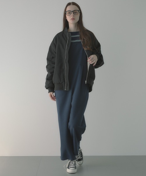 saloon（サルーン）の「SALOON(サルーン)/ワイドサロペット（サロペット/オーバーオール・レディース・ネイビー/アイボリー/ブラウン・FREE）」の7枚目の写真