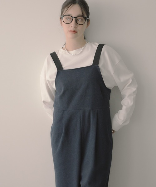 saloon（サルーン）の「SALOON(サルーン)/ワイドサロペット（サロペット/オーバーオール・レディース・ネイビー/アイボリー/ブラウン・FREE）」の15枚目の写真