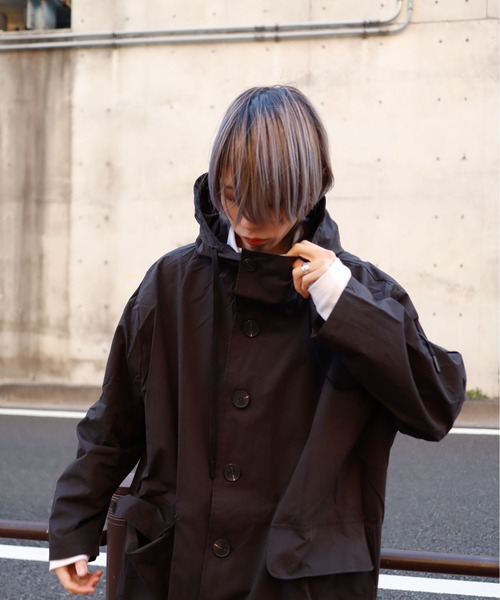 rovtski（ロフトスキー）の「BIGポケットフードコート（モッズコート・レディース・ブラック・FREE）」の9枚目の写真