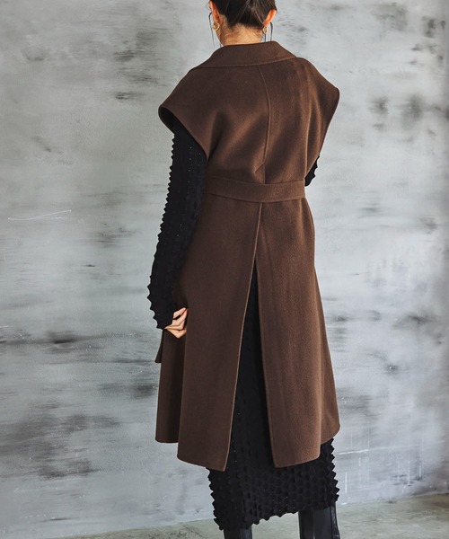 セール】【VERSEAU/ヴェルソー】ファインウールリバーロングジレ