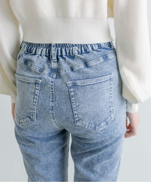 OLIVE des OLIVE（オリーブデオリーブ）の「【S/Mサイズ展開】細見えストレッチフレアデニムパンツ 1041030040（デニムパンツ・レディース・スミクロ/ブルー・MEDIUM/SMALL）」の18枚目の写真