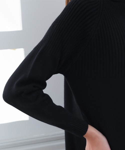 Miniministore(ミニミニストア)の「タートルネックニット レディース 秋冬(ニット/セーター・レディース・ブラウン/モカ/グレー/ベージュ/ブラック・FREE)」の9枚目の写真