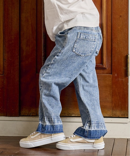 BIG FIELD(ビッグフィールド)の「カットオフデニムバギーパンツ(90~150cm)(デニムパンツ・キッズ・ネイビー/ブルー・150/140/130/120/110/100/90)」の15枚目の写真