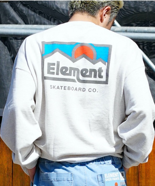 ELEMENT(エレメント)の「ELEMENT メンズ OUTDOOR CREW トレーナー/エレメントスウェットトレーナー(スウェット・メンズ・ブラック/アイボリー・LARGE/X-LARGE/MEDIUM)」の1枚目の写真