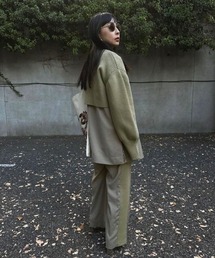 Ameri（アメリ）の「ASSORTMENT KNIT BOLERO WITH VEST（テーラード 