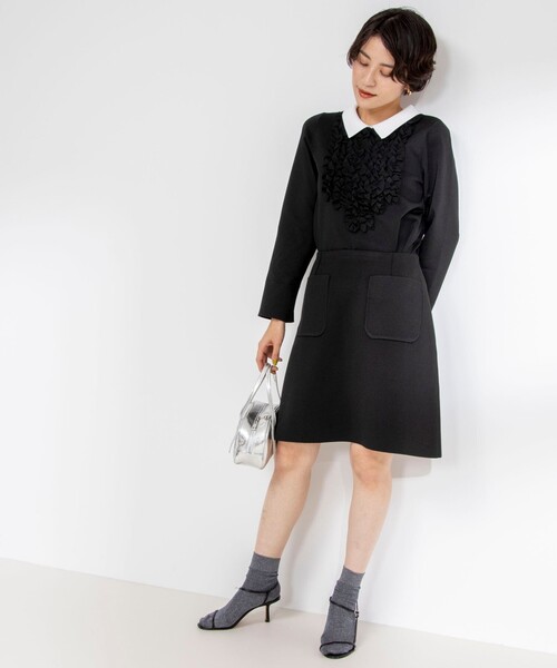 NOLLEY’S(ノーリーズ)の「《セットアップ対応》《手洗い可能》ニットミニスカート(スカート・レディース・アイボリー/ブラック・1/2)」の21枚目の写真