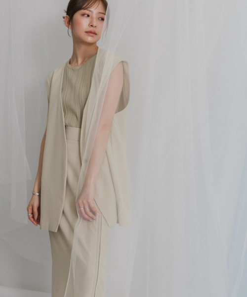 select MOCA（セレクトモカ）の「ノーカラーコクーンシルエットベスト（ベスト・レディース・ブラック/ベージュ・FREE）」の19枚目の写真