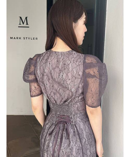 MERCURYDUO(マーキュリーデュオ)の「レースビスチェブラウス【セットアップ着用可】(シャツ/ブラウス・レディース・オフホワイト/パープル/ベージュ・FREE)」の12枚目の写真