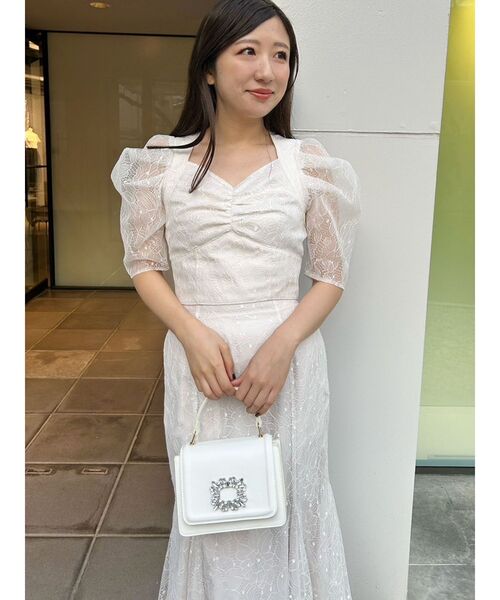 MERCURYDUO(マーキュリーデュオ)の「レースビスチェブラウス【セットアップ着用可】(シャツ/ブラウス・レディース・オフホワイト/パープル/ベージュ・FREE)」の17枚目の写真