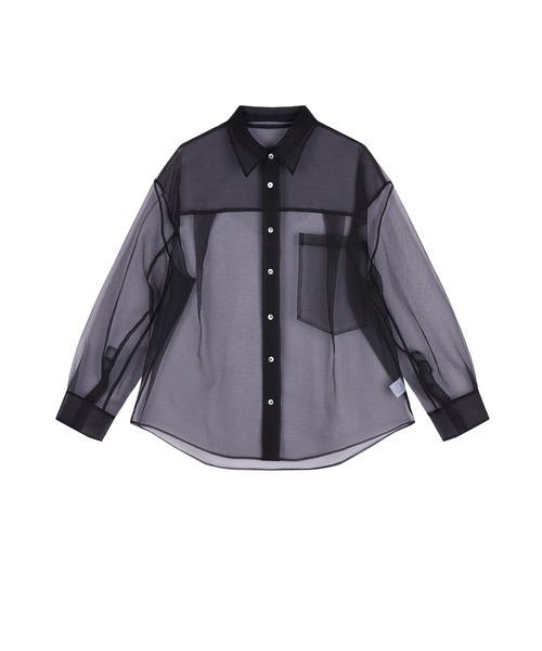 JNBY（ジェーエヌビーワイ）の「Organdy Oversized Sheer Shirt