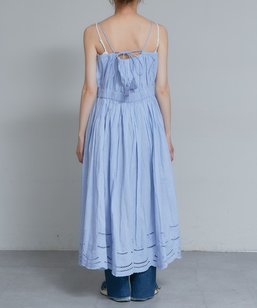 CIAOPANIC TYPY（チャオパニックティピー）の「【india】カットワークレーススカラップキャミワンピース（ワンピース・レディース・ブラック/サックスブルー/オフホワイト・ONE SIZE）」の9枚目の写真