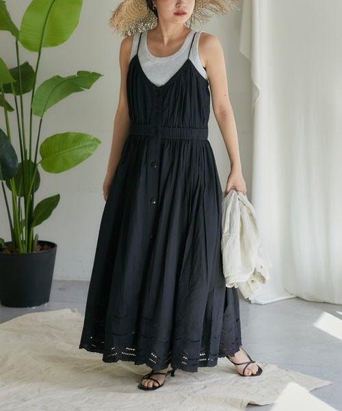 CIAOPANIC TYPY（チャオパニックティピー）の「【india】カットワークレーススカラップキャミワンピース（ワンピース・レディース・ブラック/サックスブルー/オフホワイト・ONE SIZE）」の21枚目の写真