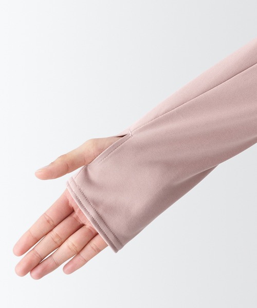 無印良品(ムジルシリョウヒン)の「〔MUJI WALKER〕婦人 UVカット乾きやすいジップパーカ(パーカー・レディース・ブラック/オフホワイト/グレー系1/ピンク・L/XL/XS/S/M)」の11枚目の写真